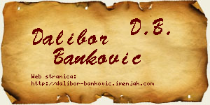 Dalibor Banković vizit kartica